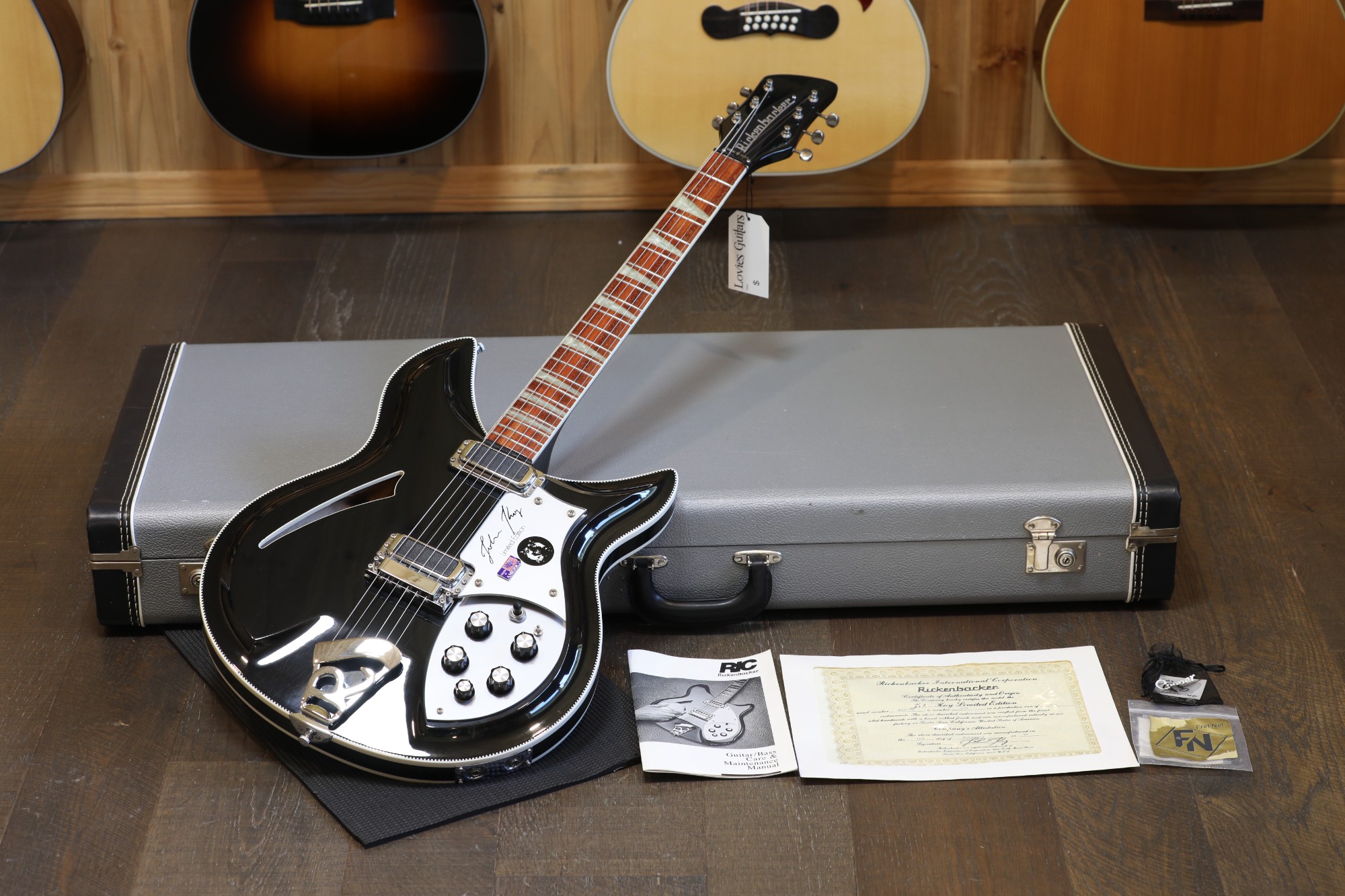 Minty! 1995 Rickenbacker 381JK John Kay Sig #233 Guitar JetGlo + COA OHSC