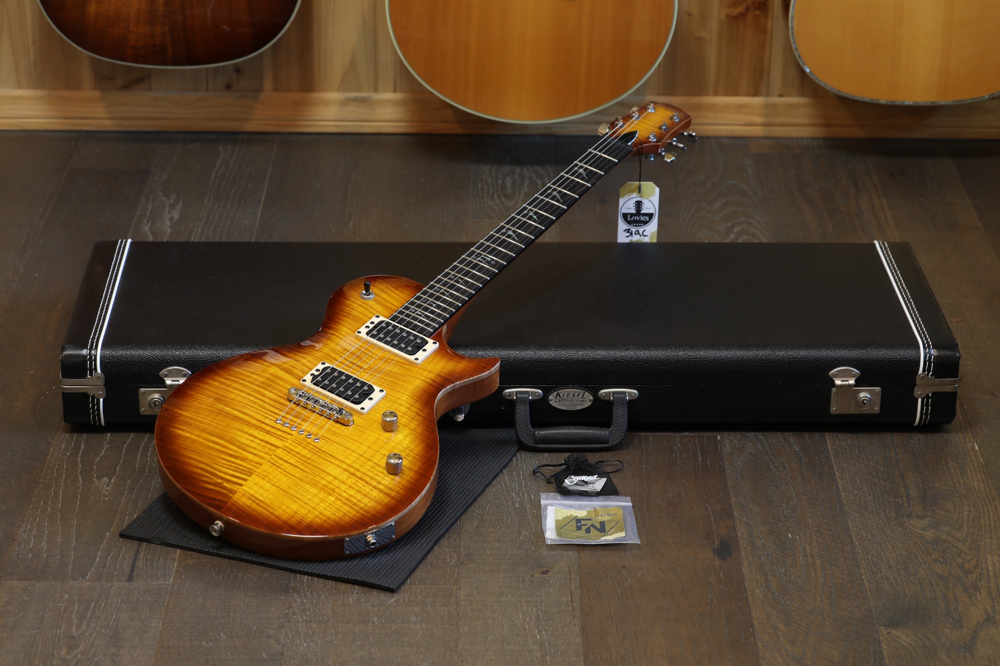 Kiesel CS6 Single Cut Electric Guitar Flametop Sunburst   OHSC