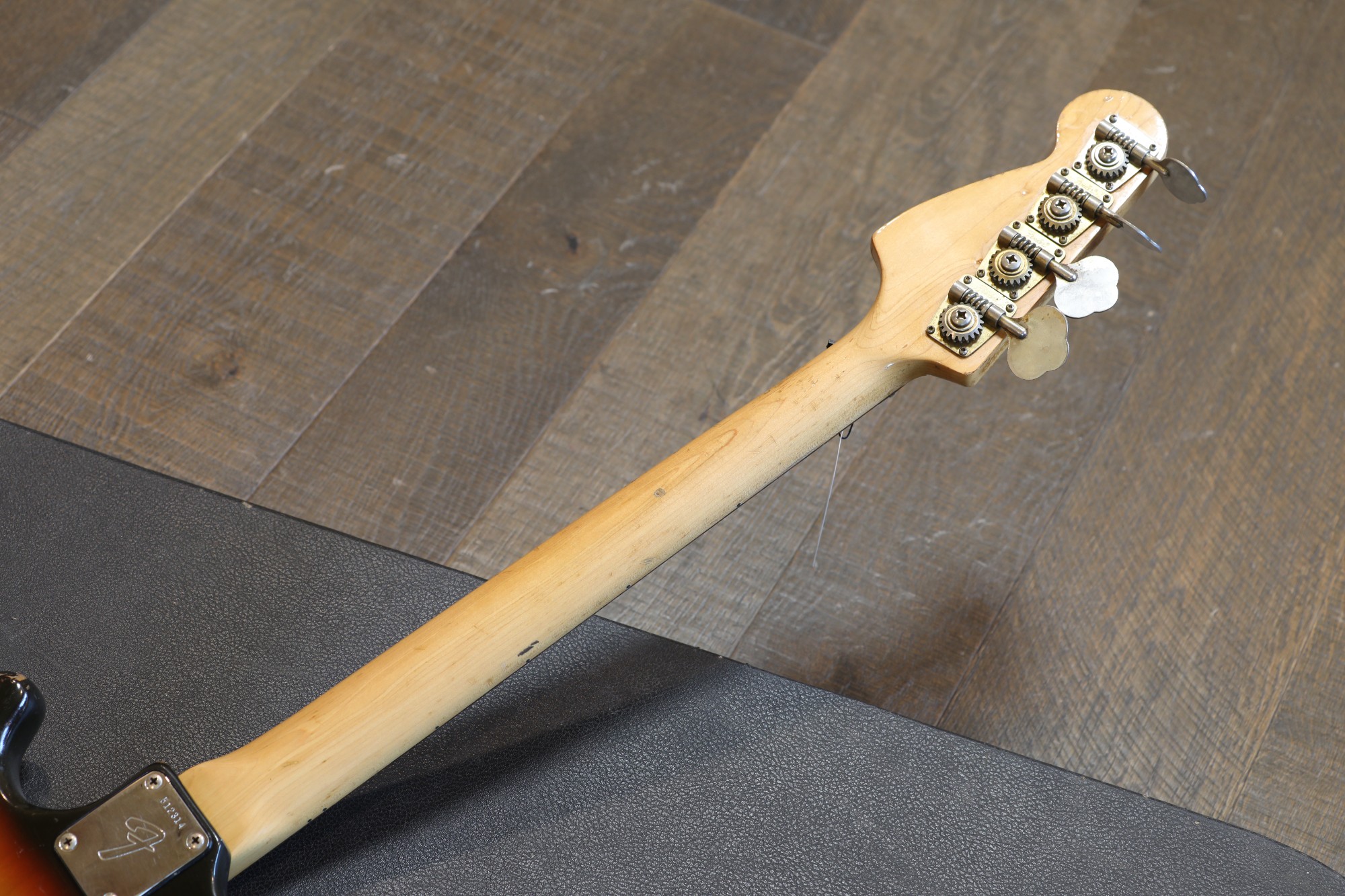 1974 Fender Mustang Bass Electric Bass Sunburst + HSC | Lovies Guitars