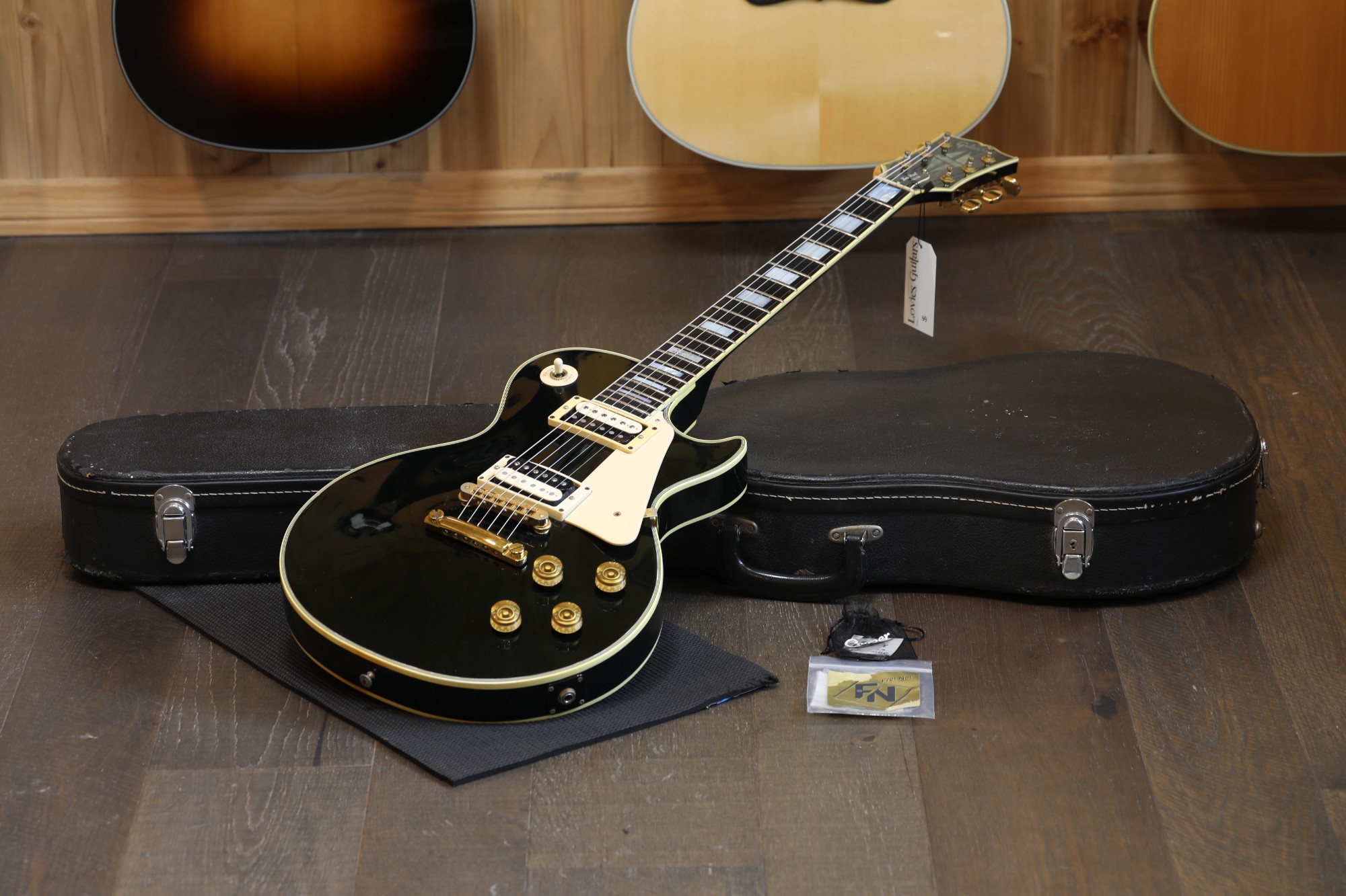 1974 Gibson Les Paul Custom 20th Anniversary Electric Guitar Black Ebony + OHSC